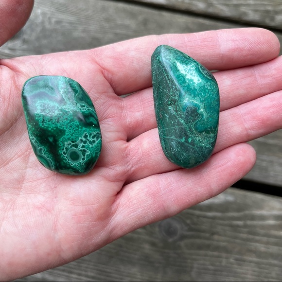 Malachite Chrysocolla 2 Piece Set - Picture 9 of 11